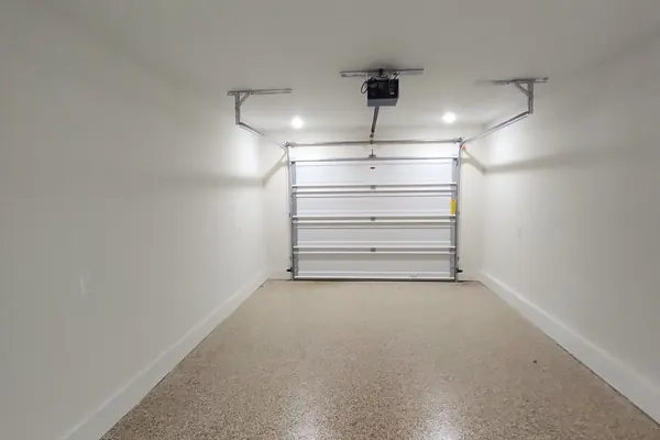 Finished residential garage