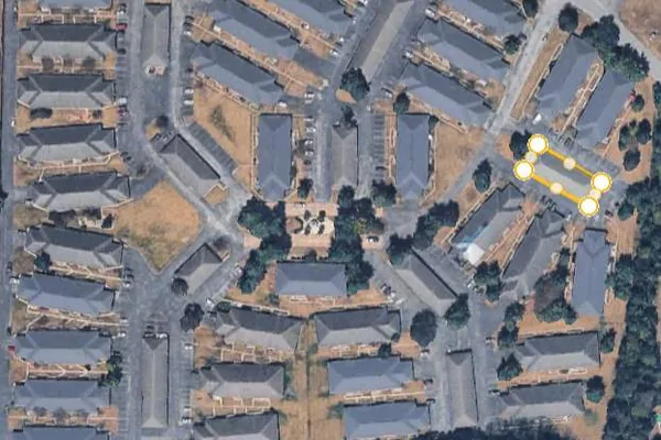 Aerial view of a multifamily apartment property for construction and renovation services in Canal Winchester, Ohio
